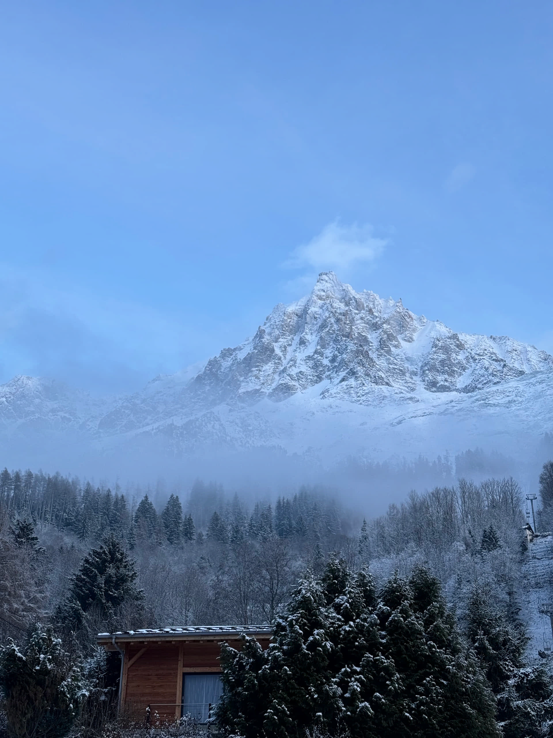 L'Aiguille du Midi depuis le Big Sky Hotel
