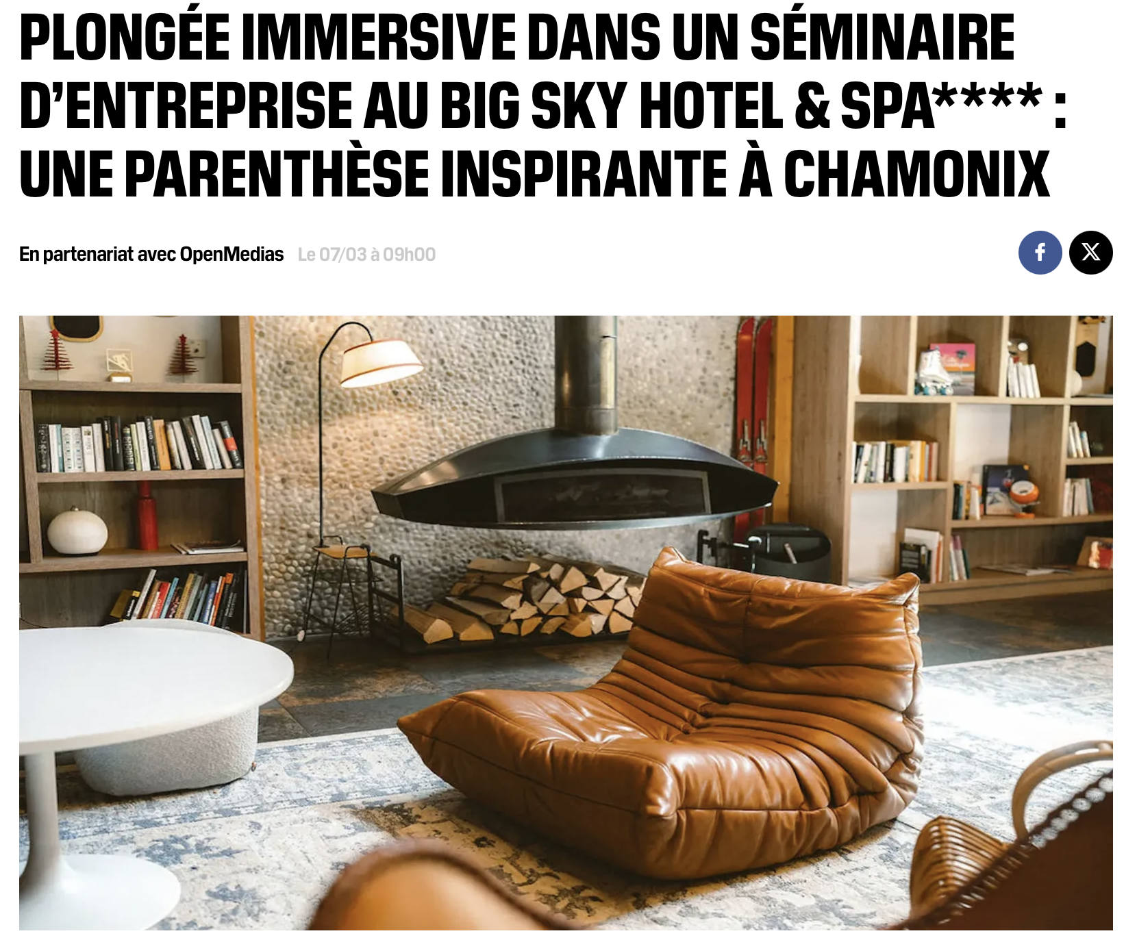 Plongée immersive dans un séminaire d'entreprise au Big Sky Hôtel & Spa**** : une parenthèse inspirante à Chamonix